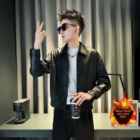 Men's Retro Genuine Leather Biker Jacket