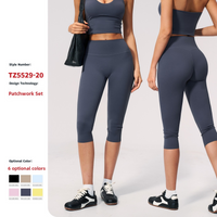 Women Quick Dry Yoga Set Peach Butt Slimming Workout Sportswear 2 Piece