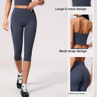 Women Quick Dry Yoga Set Peach Butt Slimming Workout Sportswear 2 Piece