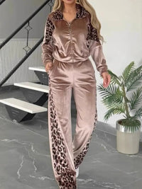 Leopard Print Sportswear Set