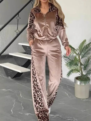Leopard Print Sportswear Set