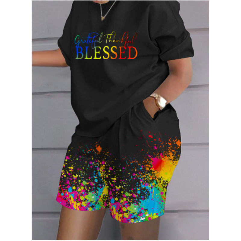 3D Digital Print Women's Two-Piece Sportswear Set