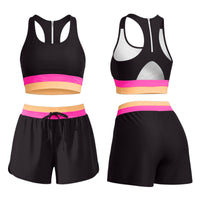 Womens Two-Piece Swimsuit Color Block Sportswear