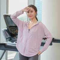 Womens Loose Fit Long Sleeve Sportswear Top