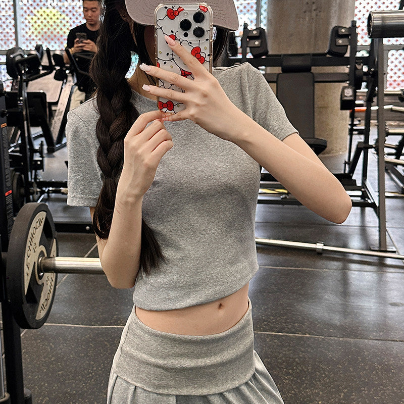 Women's Sportswear Set with Wide-Leg Pants