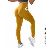 Women's high-waist pocketed athletic leggings