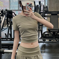 Women's Sportswear Set with Wide-Leg Pants